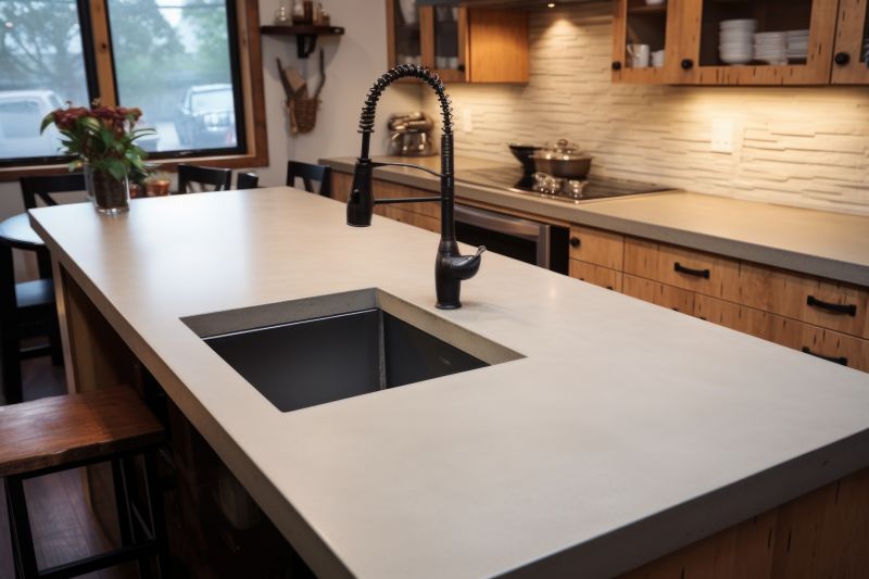 Cement Countertop Pouring